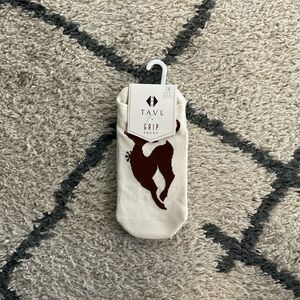 Savvy White and Brown Rudolph Socks